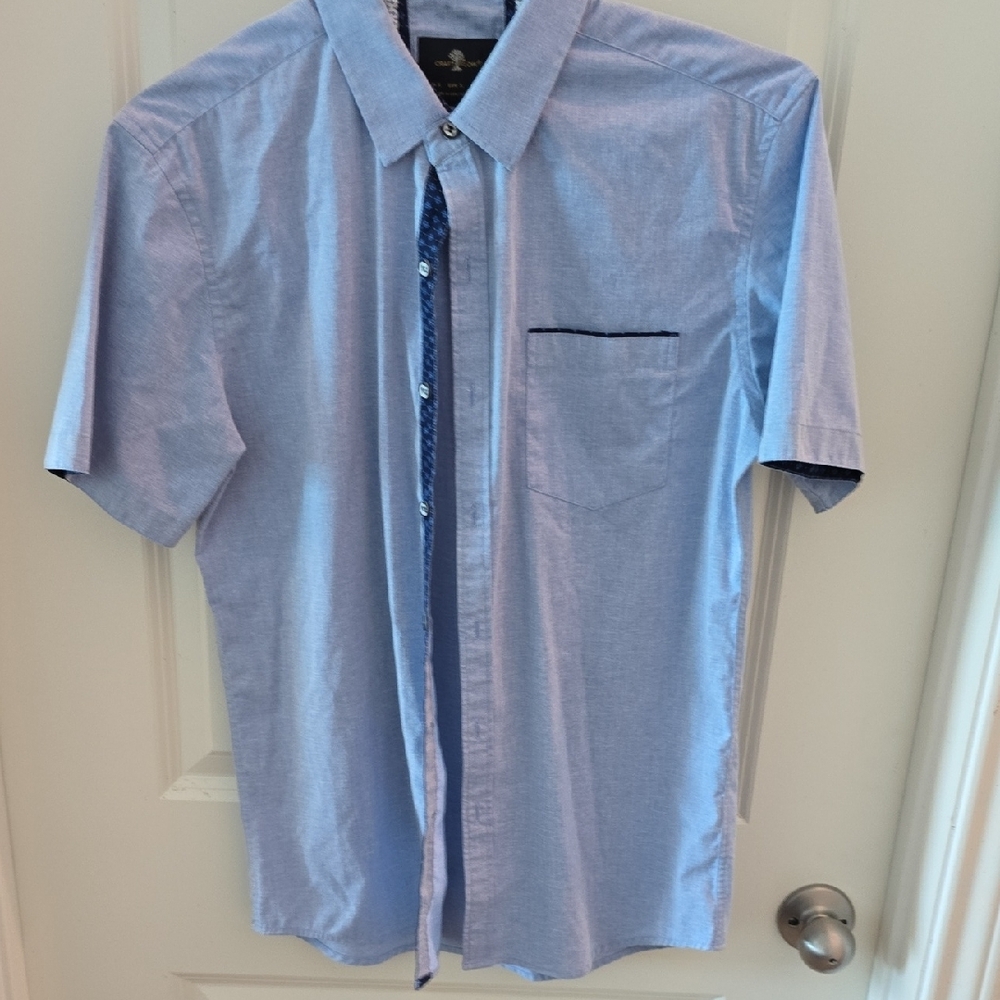 Blue Casual Button Down Shirt with Classic Design
